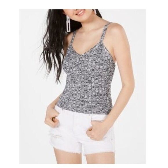 Size M Hooked Up by IOT Juniors Marled Rib-Knit - Picture 1 of 1